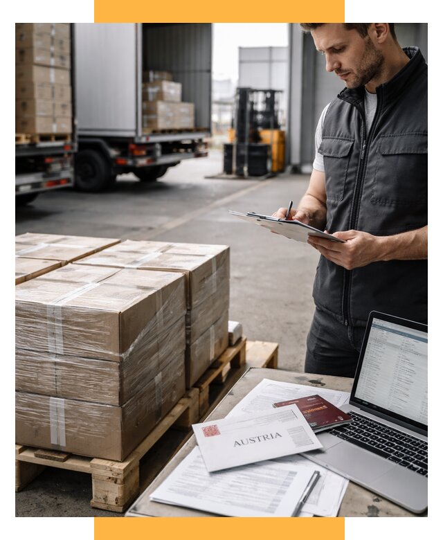 Доставка в Австрию от 70584 р. Логистика и экспорт СетСервис-Блв